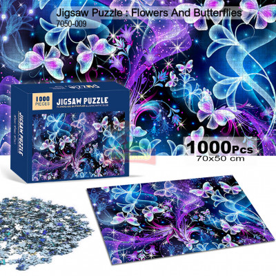 Jigsaw Puzzle : Flowers And Butterflie-7050-009